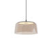 Yurei LED 14 inch Matte Black Pendant Ceiling Light in Acrylic Tea Brown